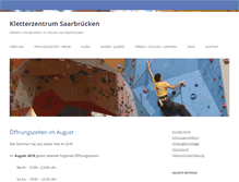 Tablet Screenshot of kletterzentrum-saarbruecken.de
